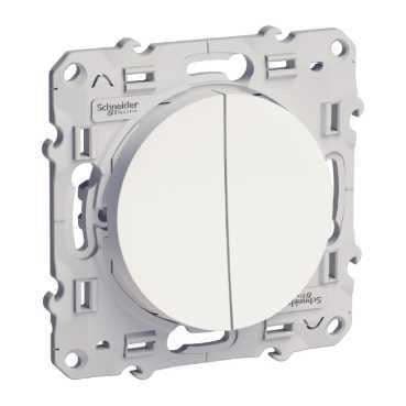 Dubbel push-pull ODACE snabbkoppling 250V med skruv - SCHNEIDER ELECTRIC - S520214