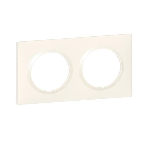 Fyrkantig platta - LEGRAND - Dooxie - 2 stationer - Termoplast - Vit
