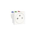 Miniatyrbild 1 av 4: 2P+E-uttag - Unica - 90° - Spolning - Snabbanslutning - Vit