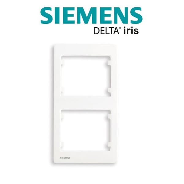 SIEMENS Delta Iris Vertikal dubbelplatta - Vit