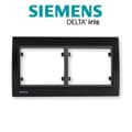 Miniatyrbild 2 av 2: SIEMENS Delta Iris Horisontell dubbelplatta - Svart metall