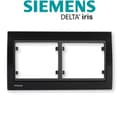 Miniatyrbild 1 av 2: SIEMENS Delta Iris Horisontell dubbelplatta - Svart metall
