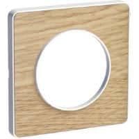 Schneider Odace Touch Natural Wood Plate 1 stolpe