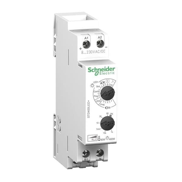 Schneider elektrisk dimmer - CCTDD20017 - Acti9 - 400W universal DIN dimmer - komfort STD400LED+ ljusstyrning
