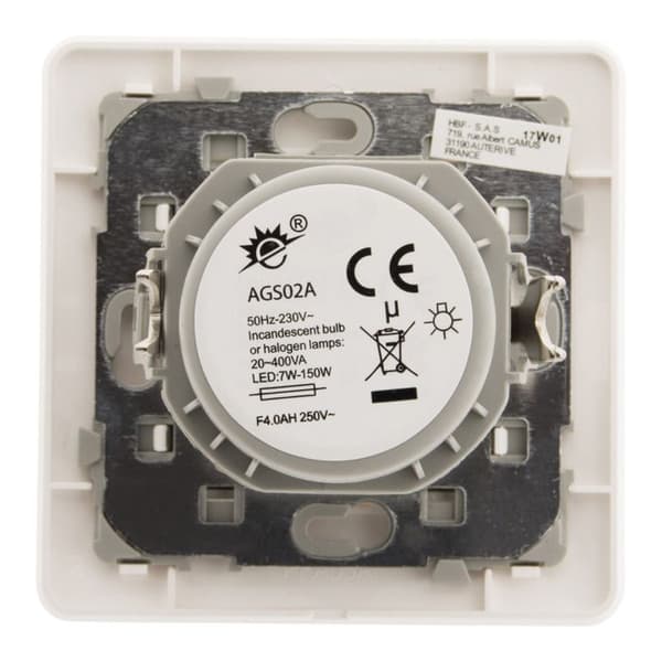 Rotationsregulator kompatibel med LED - Vit - Artezo - Zenitech