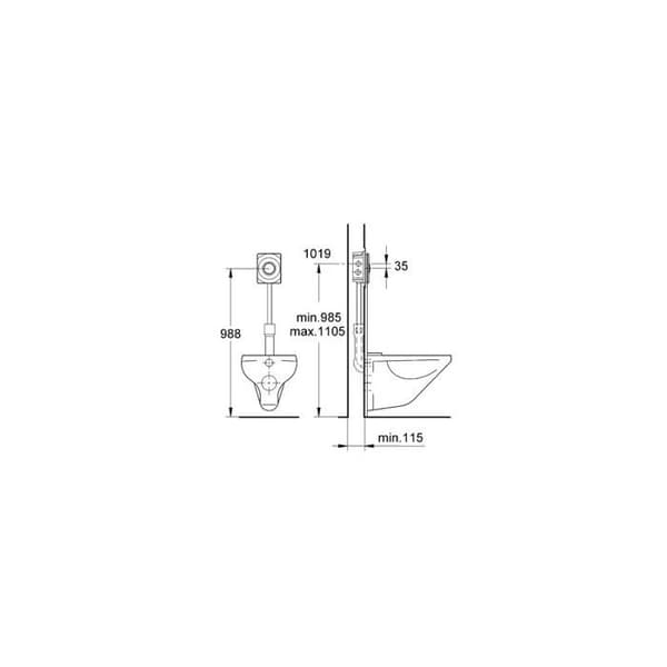 Styrenhet - Grohe Friedrich - SURF - ABS - Alpint vit - Vertikal montering