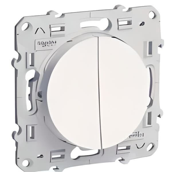 Strömbrytare och tryckknapp ODACE 10A 250V - SCHNEIDER ELECTRIC - S520285