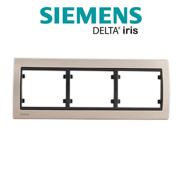 Plakett Trippel Horisontell Metall Champagne Delta IRIS