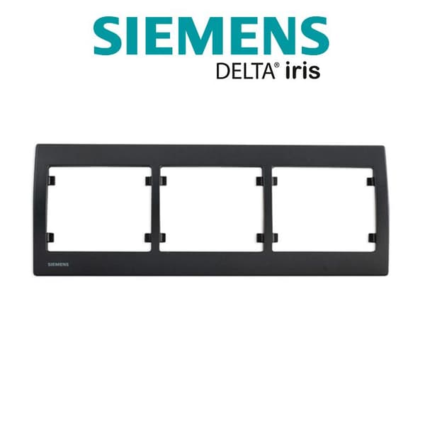 SIEMENS Delta Iris Trippel horisontell platta antracit