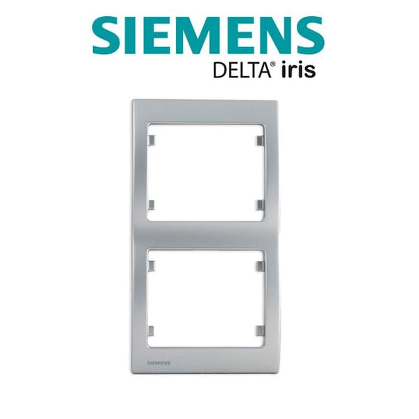 SIEMENS Delta Iris Dubbel vertikal platta silver