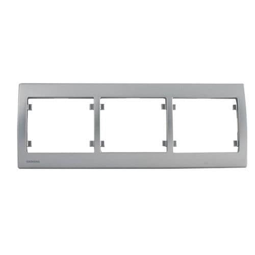 SIEMENS Delta Iris Trippel horisontell platta silver