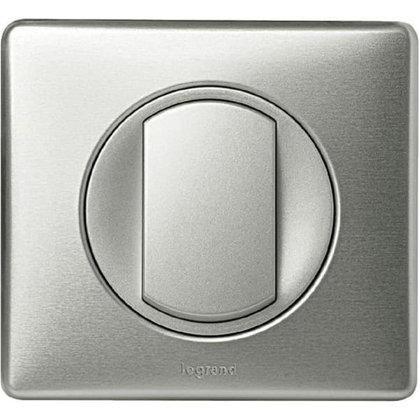 LEGRAND Single switch 10A Céliane titangrå - Levereras komplett