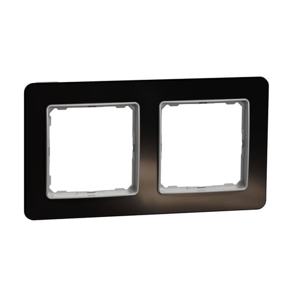 Schneider electric - SDD361802 - Sedna Elements, dubbelram, svart glas