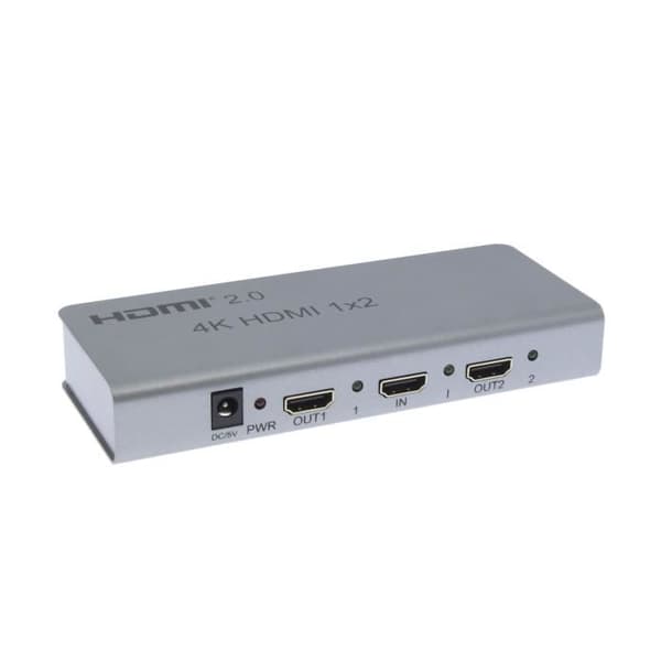HDMI 2.0 Splitter Yatek YK-0102 till 2.0, stöder upp till 2K med 4KX 3D