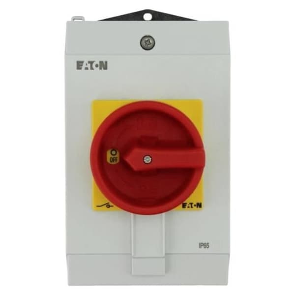 PÅ/AV-brytare Eaton P1-40/I2H/SVB 40 A 690 V 1 x 90 ° grå, svart, röd, gul