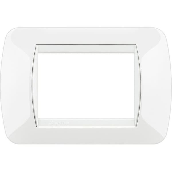 Bticino L4803BI Livinglight Switch Plate, 3M, Vit, 3 Moduler