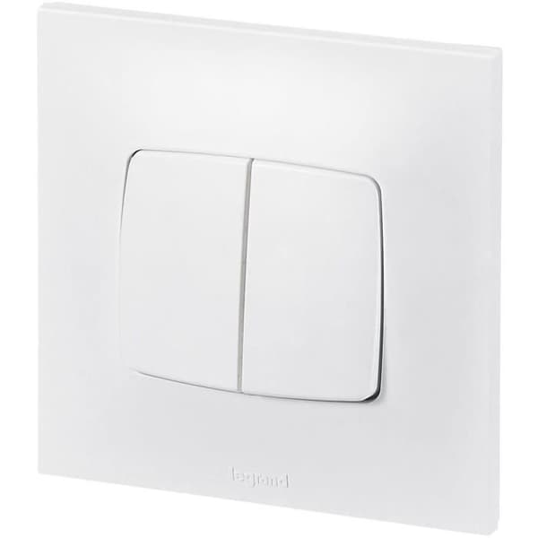 LEGRAND Neptune dubbelskjutare - Vit