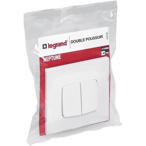 LEGRAND Neptune dubbelskjutare - Vit