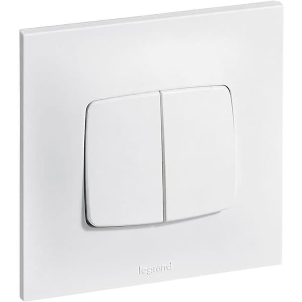 LEGRAND Neptune dubbelskjutare - Vit