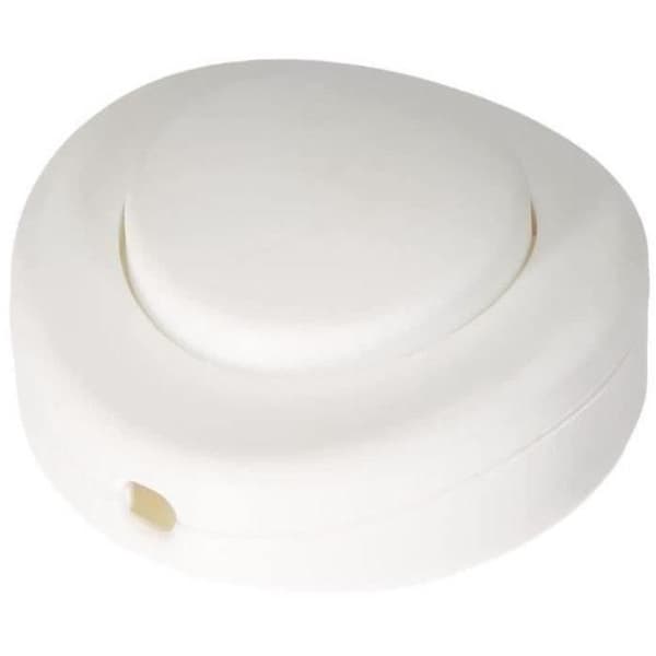 Fyrkantig fotkontakt - 2 A - vit - bulk