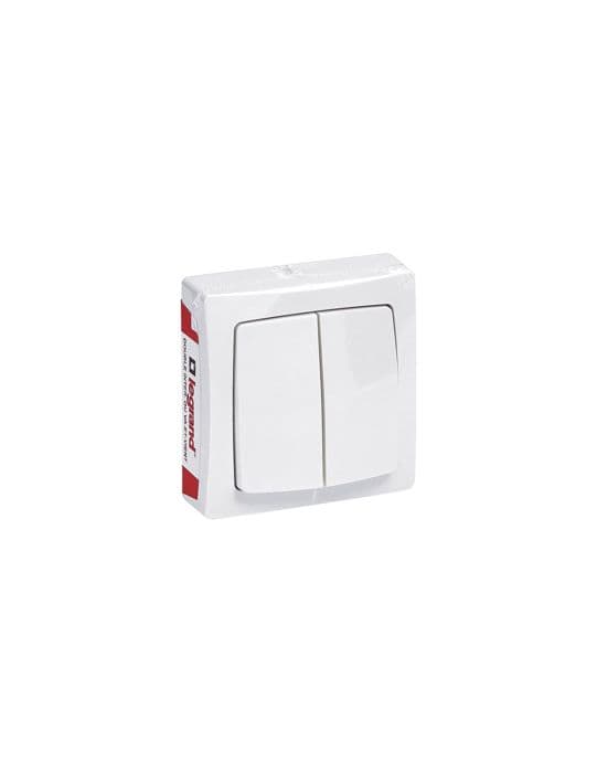 Asl dubbel V/VT vit - LEGRAND