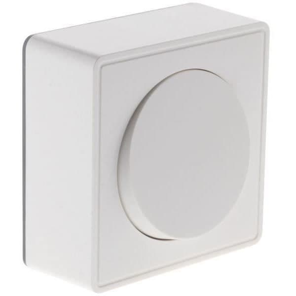 Tryckknapp 10A ytmonterad vit - serie Vulco - Zenitech