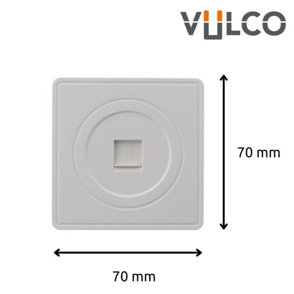 RJ45_uttag - Zenitech - Vulco - Vit - Matt yta - Klar att installera
