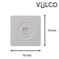 Miniatyrbild 6 av 6: RJ45_uttag - Zenitech - Vulco - Vit - Matt yta - Klar att installera