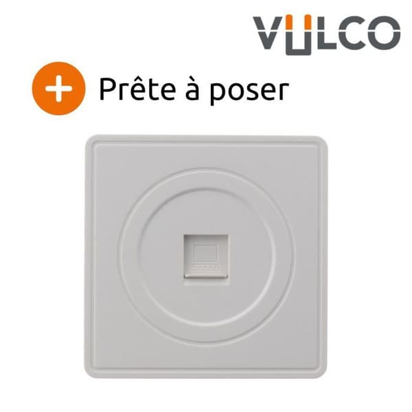 RJ45_uttag - Zenitech - Vulco - Vit - Matt yta - Klar att installera