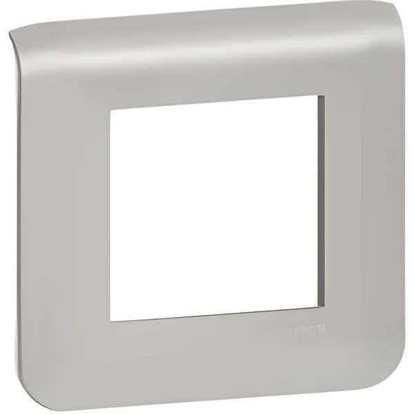 Avslutningsplatta 2 moduler - Mosaic - Alu - 079302L - Legrand