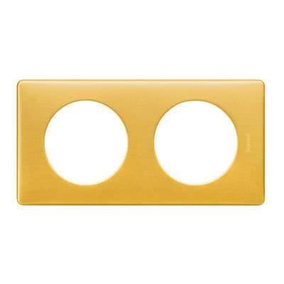 Céliane-platta - Metall - Mässing - 2 platser - 068792 - Legrand