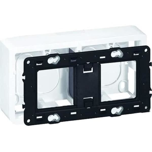 Ramverk för moduler - LEGRAND - MOSAIC - 4 moduler - Vit - 40 mm - Plast