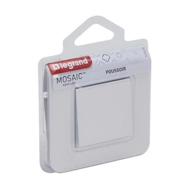 LEGRAND Enkel tryckknapp Mosaic - 6A - Vit