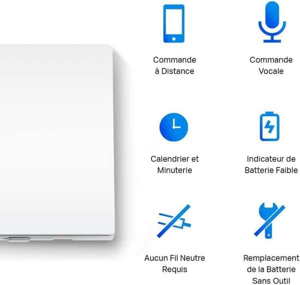 Tapo Ansluten strömbrytare Tapo S210 - trådlös 1-Gang 1 Vägs - kompatibel med Alexa och Google Home - Tapo Hub krävs