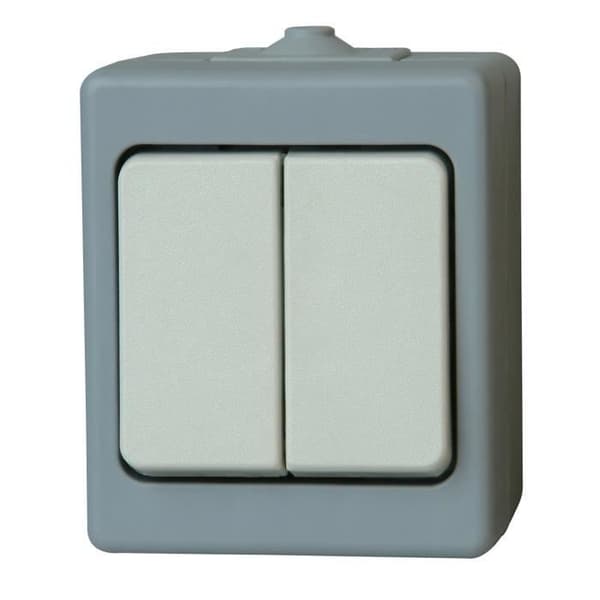 Kopp 563548001, knappar, Grå, Vit, IP44, 10 A, 250 V, 5 st.