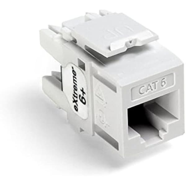 QuickPort CAT 6-kontakt Vit - Leviton 61110-RW6 - eXtreme 6+ - Flamskyddad plast - Inomhus