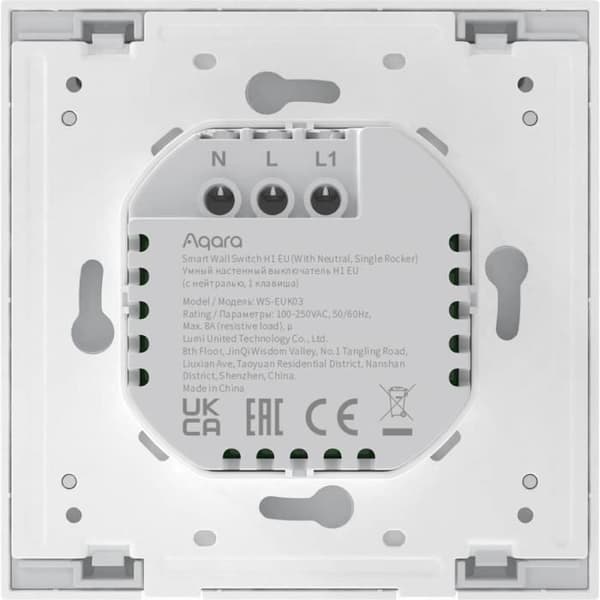 AQARA trådlös väggbrytare - WS-EUK03 - Vit - ZigBee 3.0 - 10A - 460W