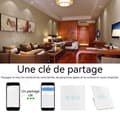 Miniatyrbild 4 av 4: INN Taktströmbrytare 2 PCS 1800W Väggmonterad Taktströmbrytare Stöder WiFi-anslutning Smart strömbrytare vit