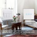 Miniatyrbild 2 av 4: INN Taktströmbrytare 2 PCS 1800W Väggmonterad Taktströmbrytare Stöder WiFi-anslutning Smart strömbrytare vit