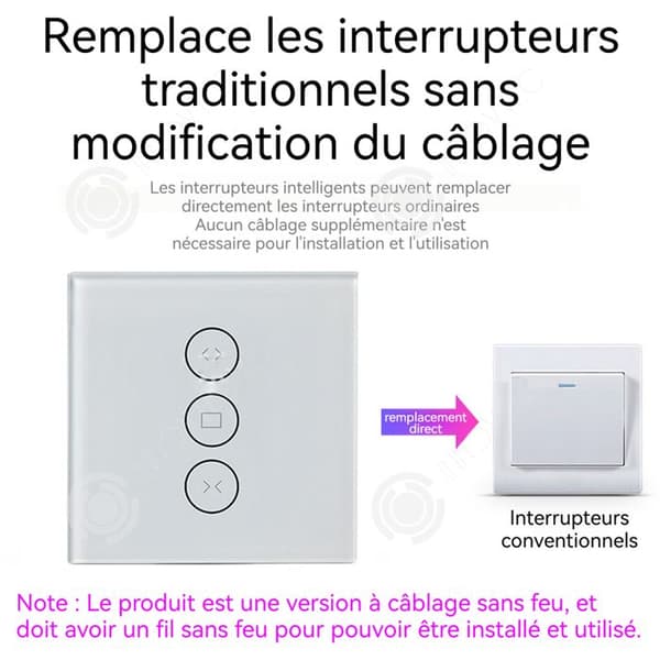INN Touch Switch Rullgardinsbrytare WIFI-anslutning Mobiltelefonkontroll och Google Assistant Alexa