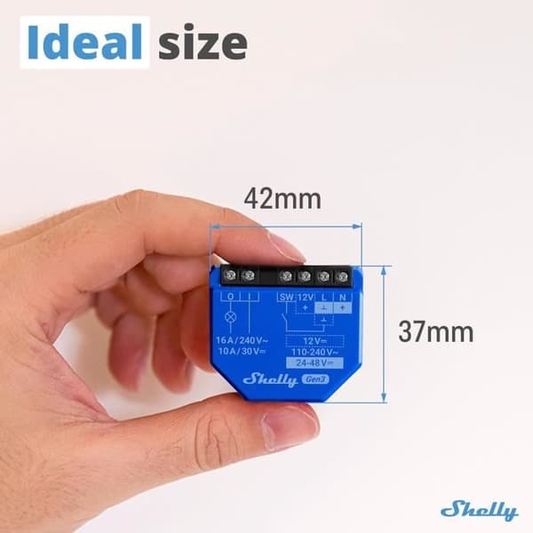 Interrupter Commutateur connecté Shelly 1 Gen3 - Lot de 2