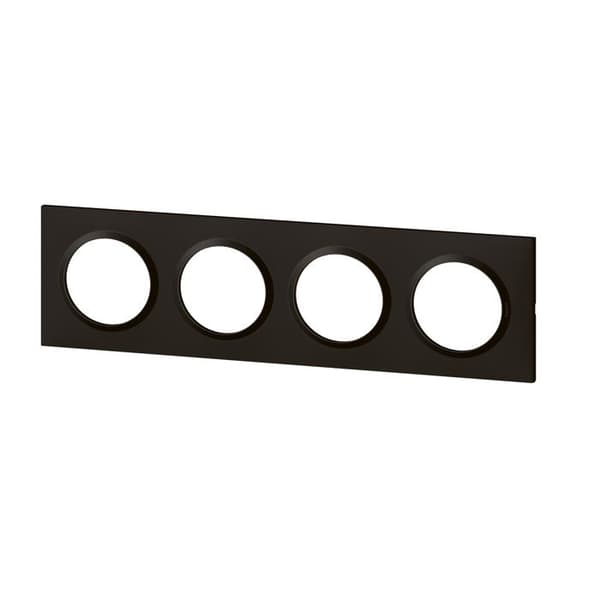 Avslutningsplåt - Legrand - Dooxie - 4 positioner - Sammetssvart - Plast