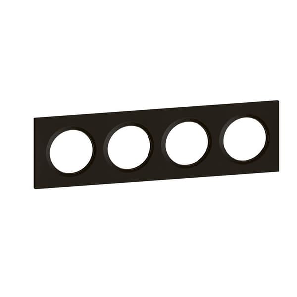 Avslutningsplåt - Legrand - Dooxie - 4 positioner - Sammetssvart - Plast