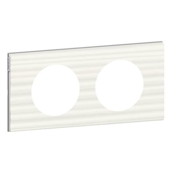 Avslutningsplåt - LEGRAND - Céliane - 2 stolpar - Riflerad Corian - 71mm