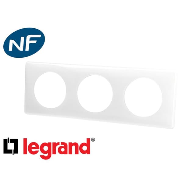 Avslutningsplatta - LEGRAND - CÉLIANE - 3 lägen - Vit - Plast - Inredning