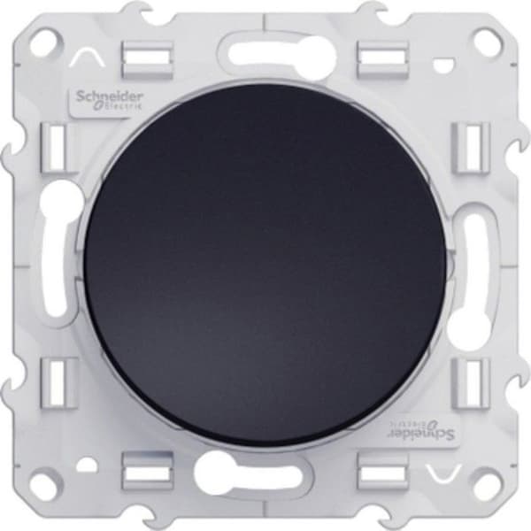 ODACE 10A tryckknapp med antracitgrå skruv - SCHNEIDER ELECTRIC - S540206