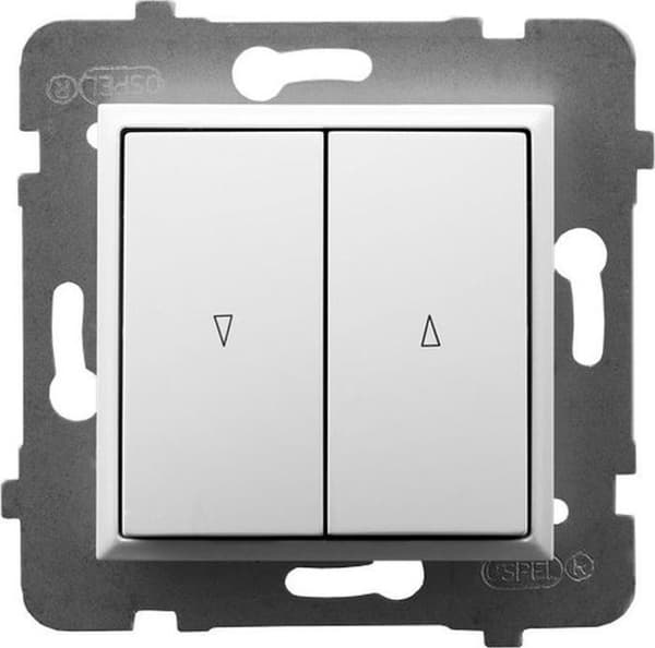 Ospel - P-7UB/m/00 - ARIA Strömbrytare för rullgardin med mekanisk låsning, vit P-7UB/m/00