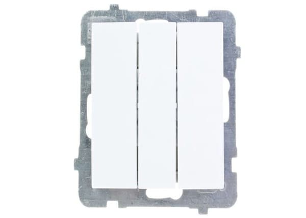 Interrupter Ospel - P-13G/m/00 - Trippelväxlar AS 10AX 250V vit (P-13G/m/00)