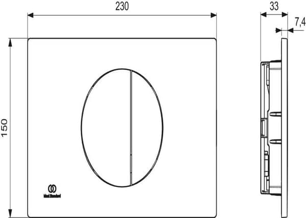 Ideal standard - R0503JG - Oleas tryckknapp, matt kromad