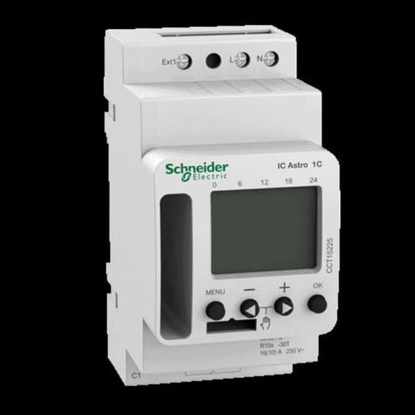 SCHNEIDER CCT15225 ACTI9 IC ASTRO - PROGRAMMERABAR SKYMNINGSSWITCH - 1 KANAL - SMART
